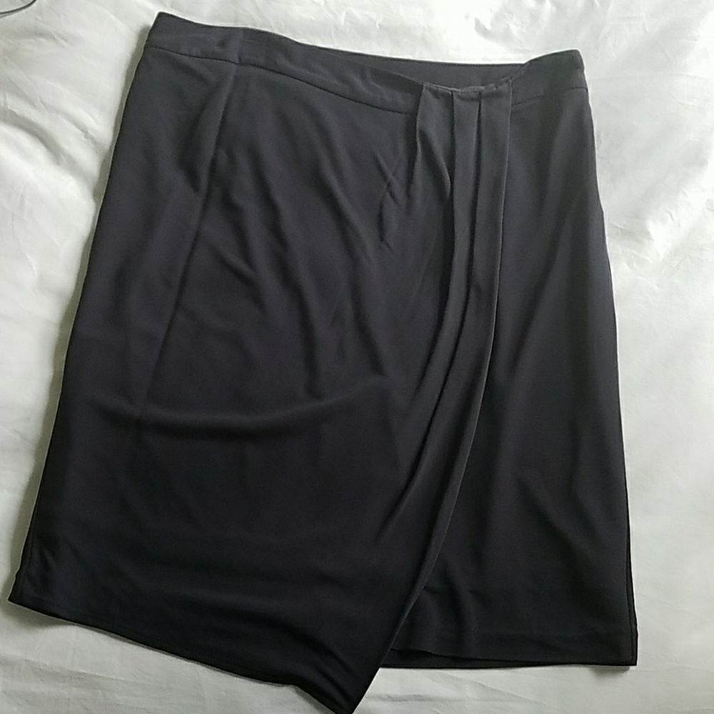 classiques entier unique faux wrap plum skirt